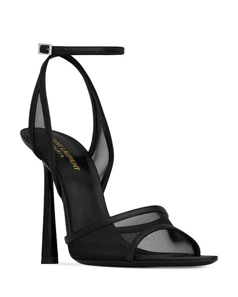 saint laurent missy sandals in tulle
